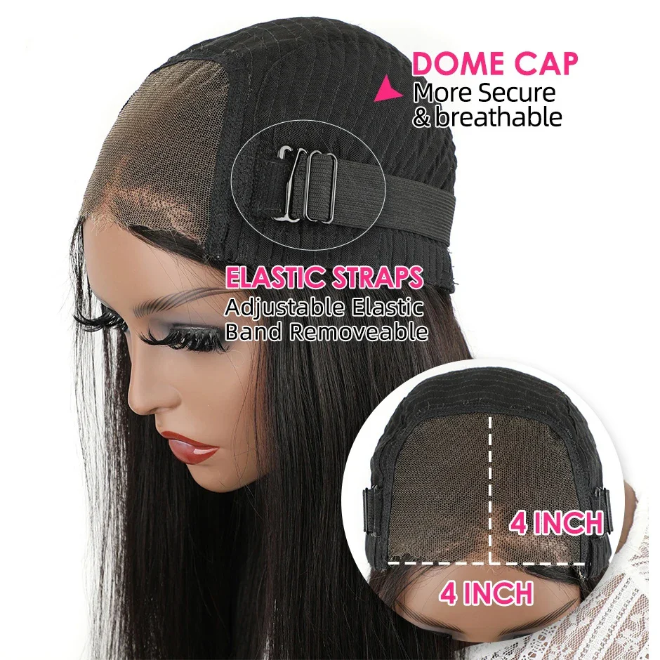 Wear Go Bob Wigs For Women Human Hair 180% Straight Glueless Wig Ready To Go Human Hair Wig Pre Cut Preplucked Lace Air Wig Sale - Image 4