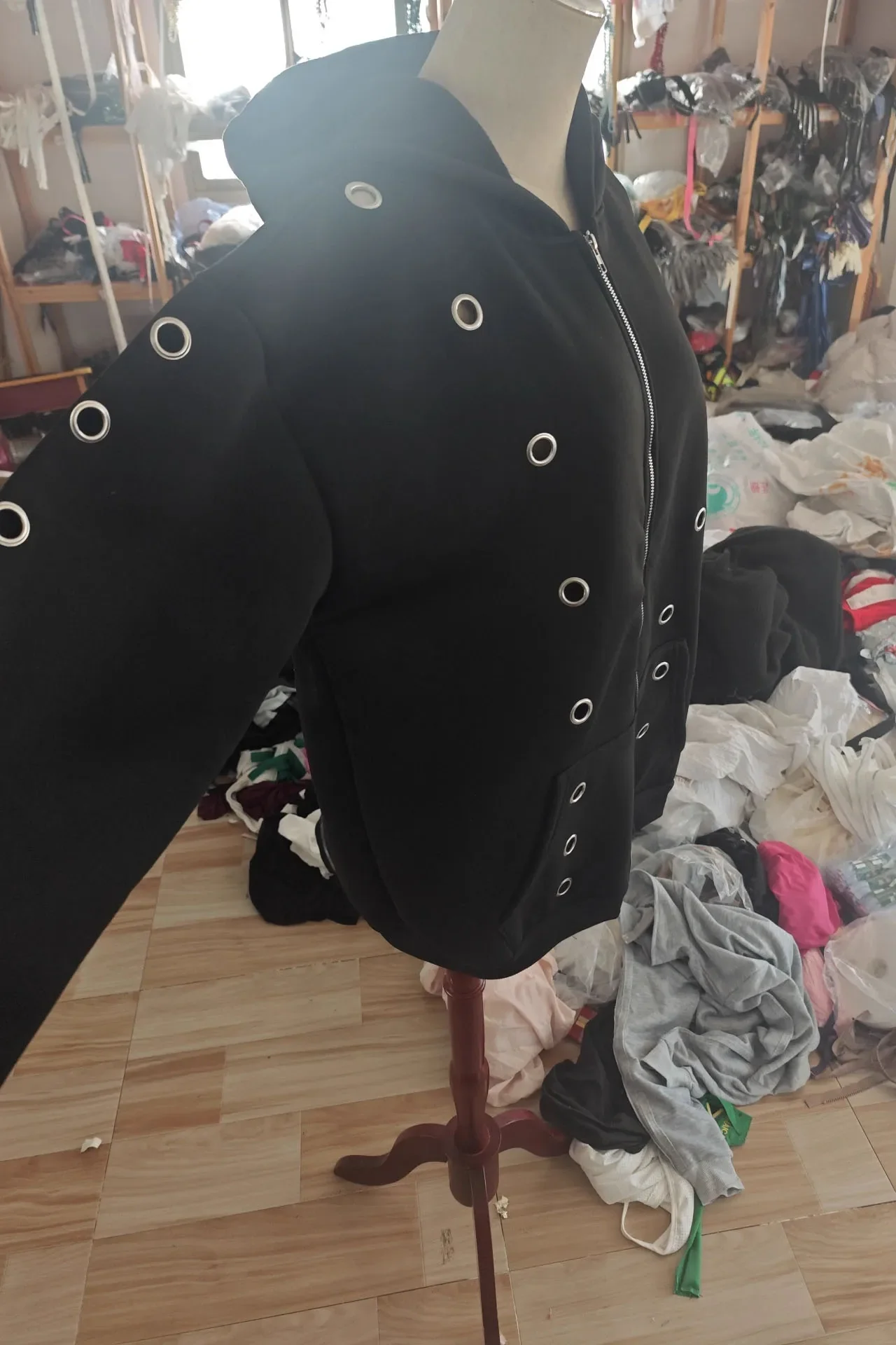 Weird Puss Y2K Hooded Crop Jacket Women Fall Hooded Metal Hollow Skinny Trend Simple Classic High Streetwear Casual Basis Coat - Image 6