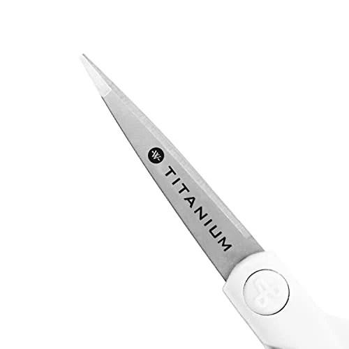 Westcott 16376 Crafting Scissors, 5-Inch Titanium Micro-Tip Scissors, White/Gray - Image 8