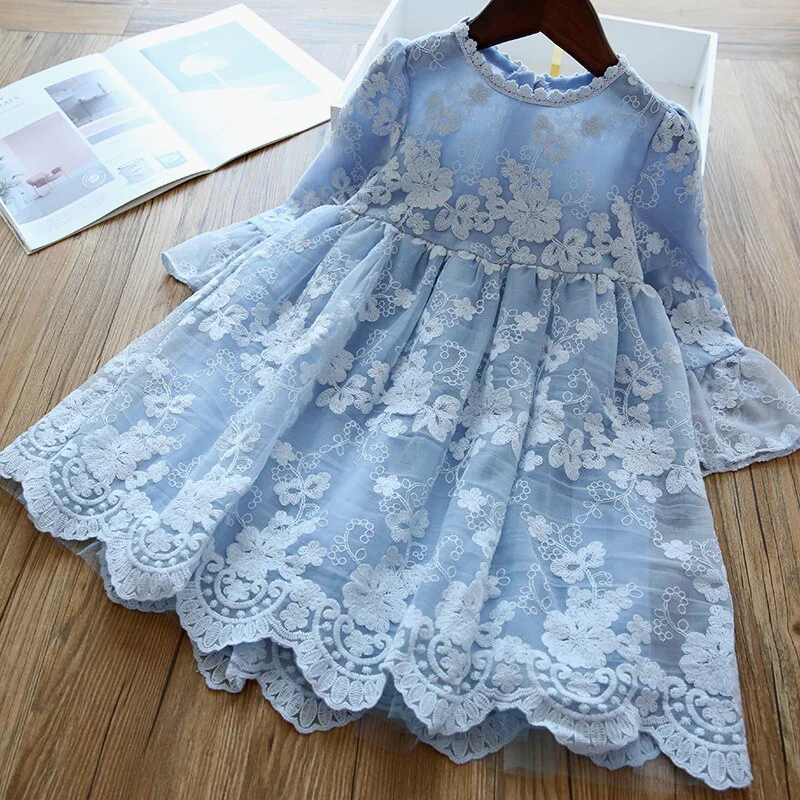 White Girls Ceremony Dress Formal Lace Wedding Dress Party Pageant Gown Dresses Girl Princess Dress Children New Year Costume - Image 3