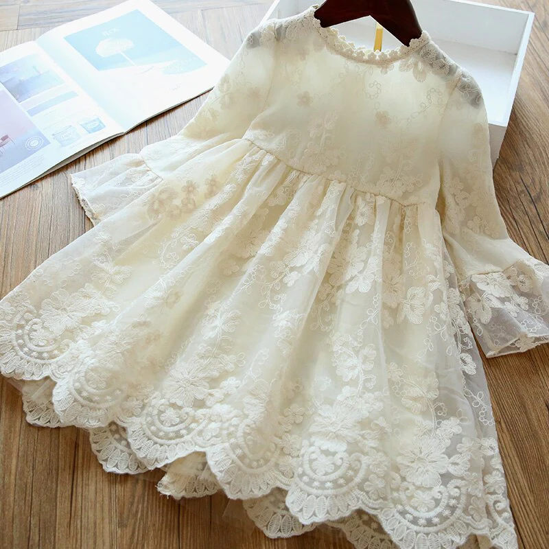 White Girls Ceremony Dress Formal Lace Wedding Dress Party Pageant Gown Dresses Girl Princess Dress Children New Year Costume - Image 7