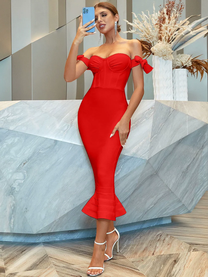 White Party Dress Sexy Club Elegant Party Evening Dress - Image 9