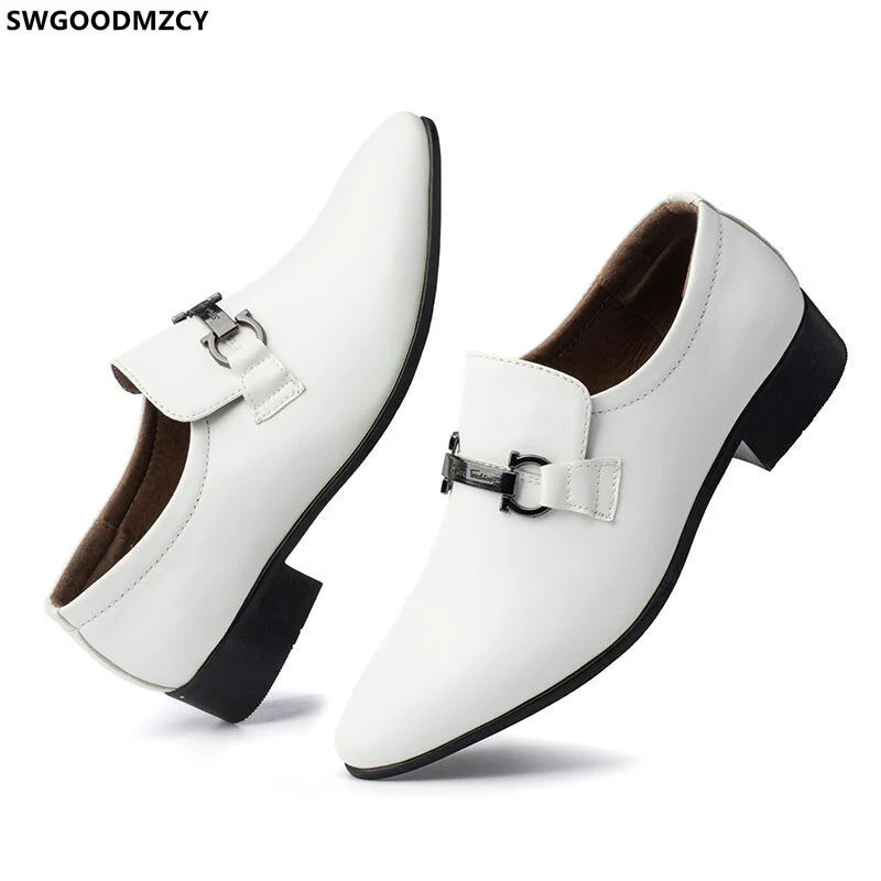 White Shoes Slip on Shoes Men Black Oxford Shoes Men Brown Dress Loafers for Men Office 2023 DERBI Business Suit LEATHER OFFIC - Image 9