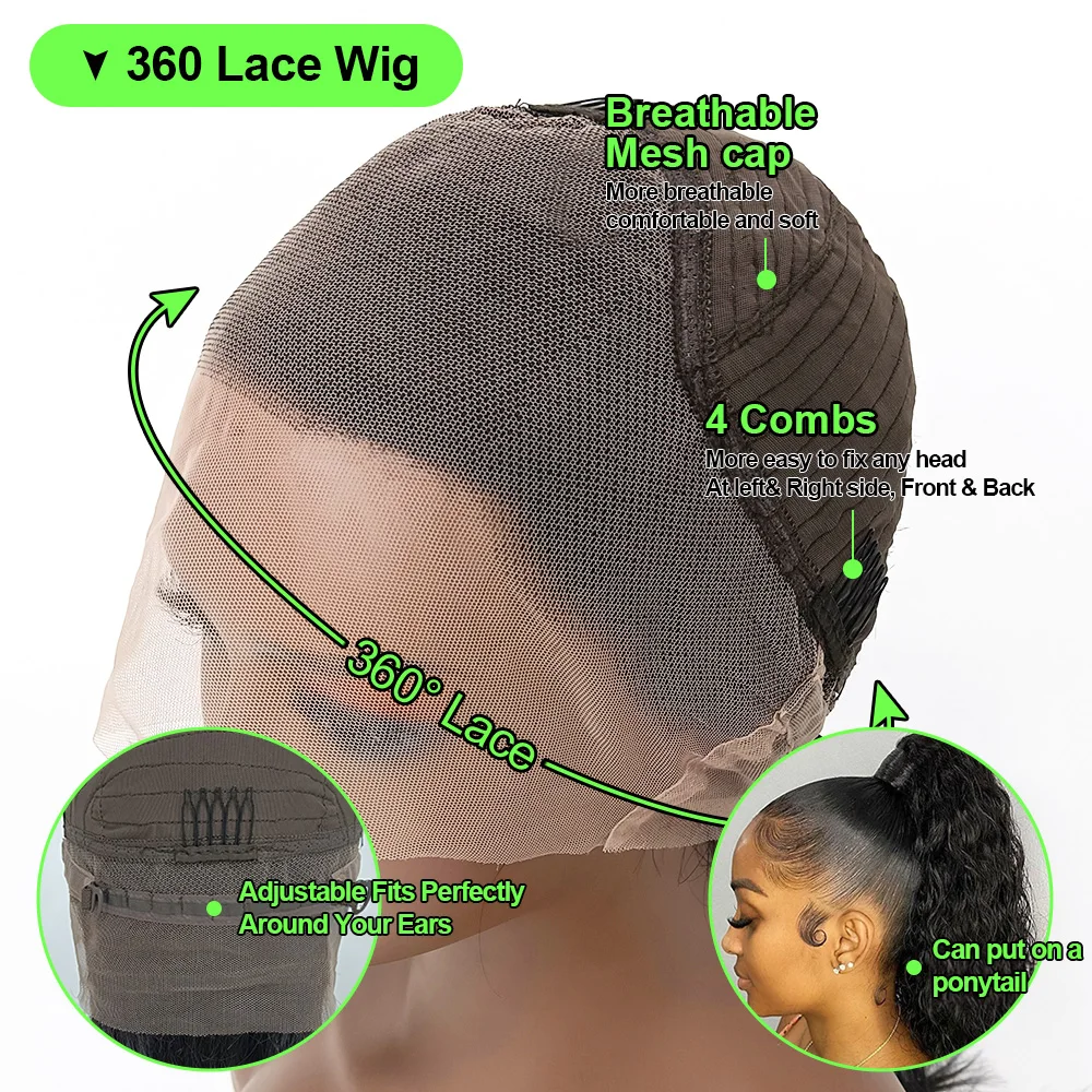 Wig Lace Frontal human hair Wig curl Brazilian human hair Wig human hair balance Full Lace Wig Lace Frontal human hair Wig delivery 3 days France - Image 6