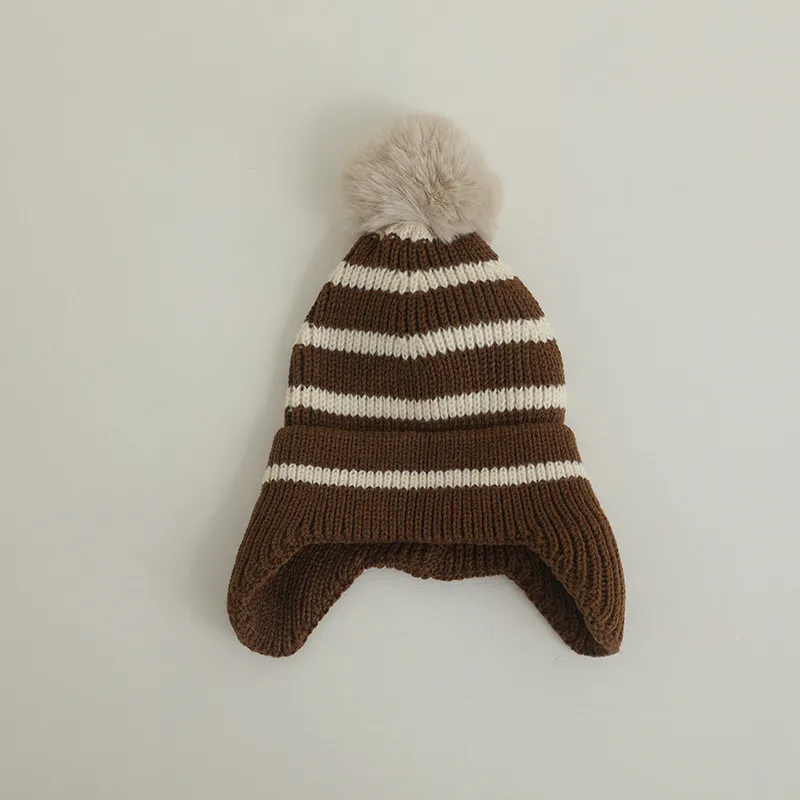 Winter Baby Beanie Cap Cartoon Bear Ear Protection Knitted Hat for Toddler Boys Girls Cute Korean Warm Kids Crochet Hats Gorros - Image 17