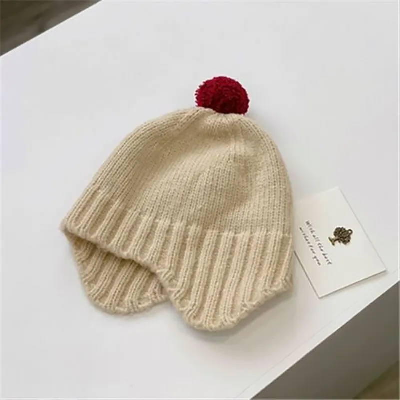 Winter Baby Beanie Cap Cartoon Bear Ear Protection Knitted Hat for Toddler Boys Girls Cute Korean Warm Kids Crochet Hats Gorros - Image 23