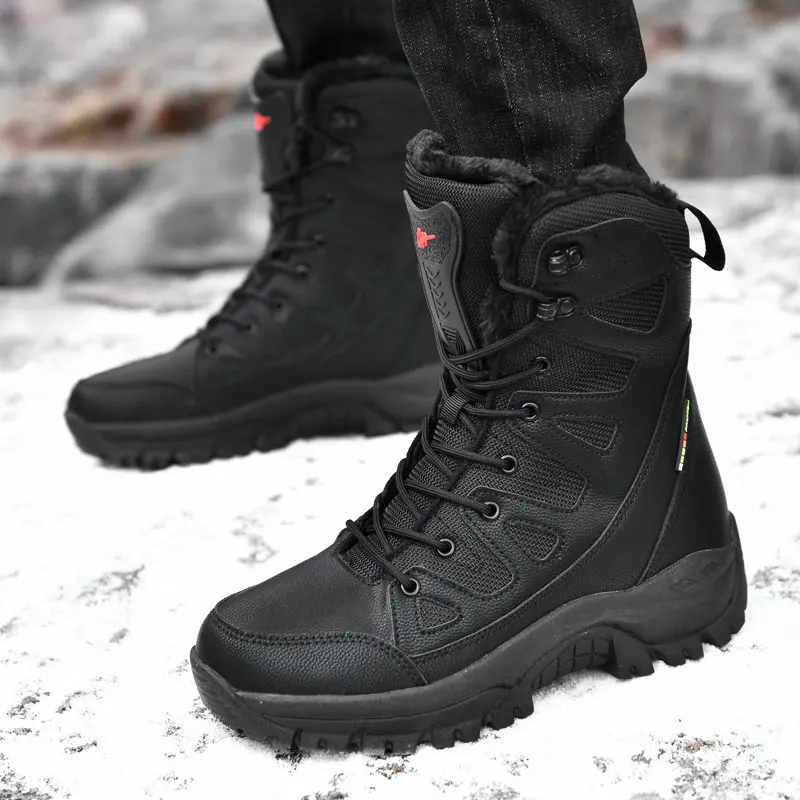 Winter Boot Men's High-top Waterproof Ankle Boots Men Thick Plus Warm Large Size Snow Hiking Boots Outdoor Cotton Shoes Sneakers - Image 22
