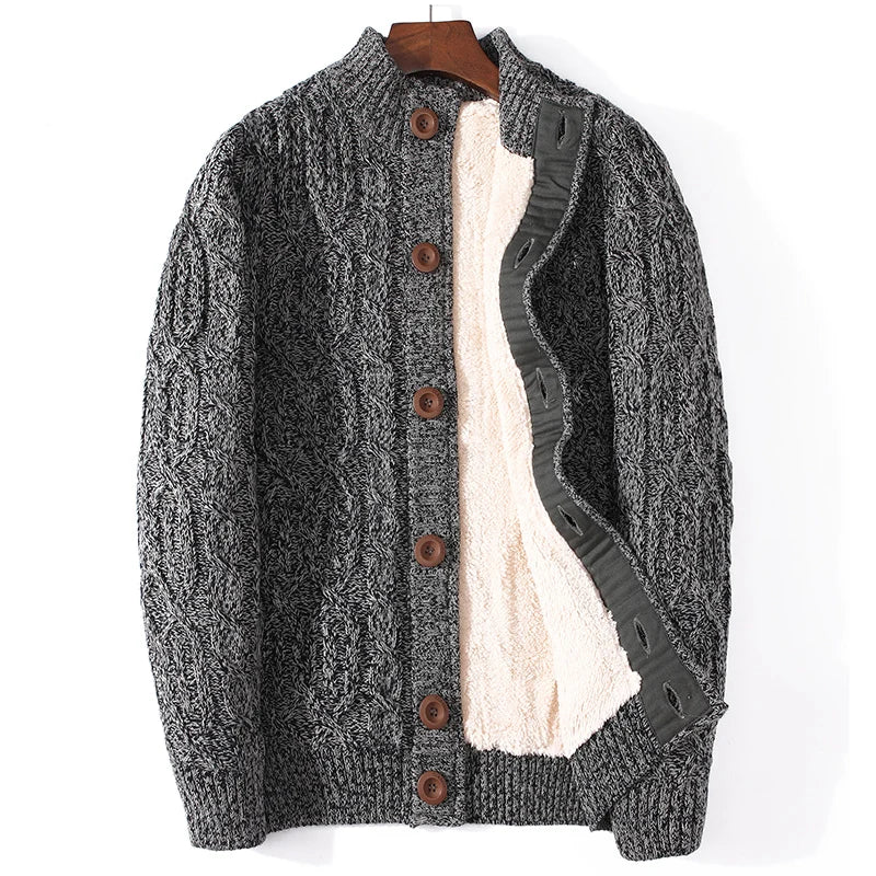 Winter Cardigan Male Thicken Warm Wool Cashmere Winter Coats Sweater Men Clothing 2020 New Outwear Size 4XL 5XL 6XL 7XL - Image 2