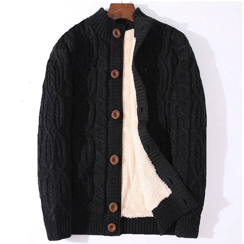 Winter Cardigan Male Thicken Warm Wool Cashmere Winter Coats Sweater Men Clothing 2020 New Outwear Size 4XL 5XL 6XL 7XL - Image 6