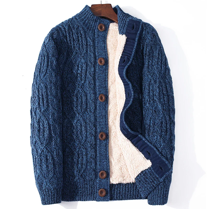 Winter Cardigan Male Thicken Warm Wool Cashmere Winter Coats Sweater Men Clothing 2020 New Outwear Size 4XL 5XL 6XL 7XL - Image 7