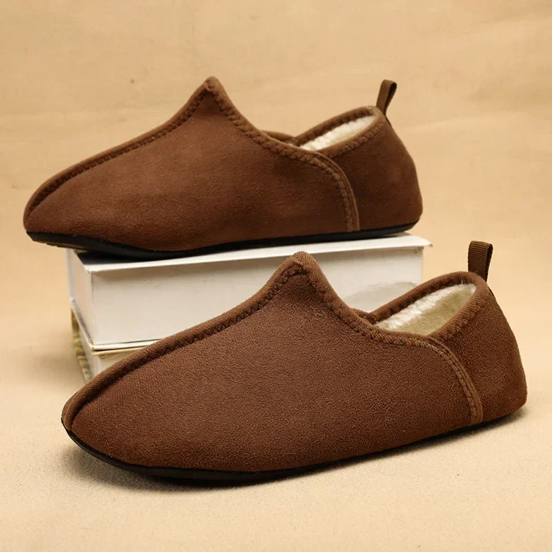 Winter Cotton Shoes Men Warm Slip on Lightweight Slippers Women Plush Bedroom Home Cotton Loafers Unisex Winter Warm Shoes - Image 6