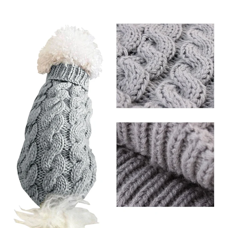 Winter Dog Clothes Chihuahua Soft Puppy Kitten Kitten High Collar Solid Color Design Sweater Fashion Clothing for Pet Dogs Cats - Image 12