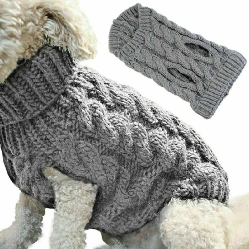 Winter Dog Clothes Chihuahua Soft Puppy Kitten Kitten High Collar Solid Color Design Sweater Fashion Clothing for Pet Dogs Cats - Image 4