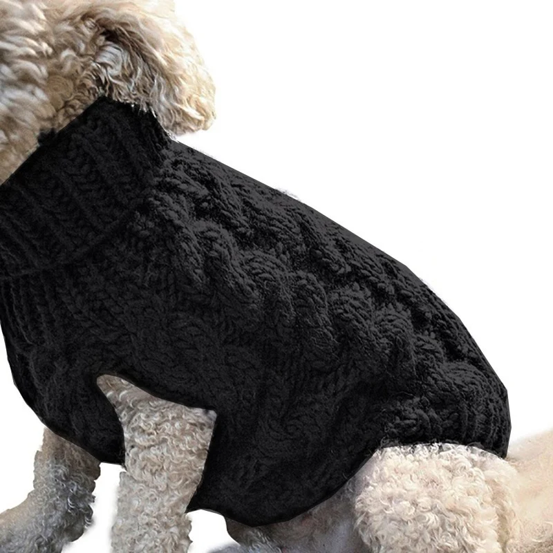Winter Dog Clothes Chihuahua Soft Puppy Kitten Kitten High Collar Solid Color Design Sweater Fashion Clothing for Pet Dogs Cats - Image 6