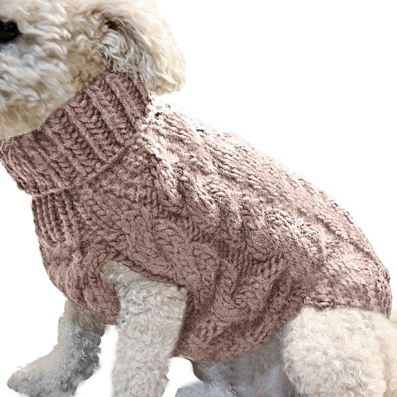 Winter Dog Clothes Chihuahua Soft Puppy Kitten Kitten High Collar Solid Color Design Sweater Fashion Clothing for Pet Dogs Cats - Image 7