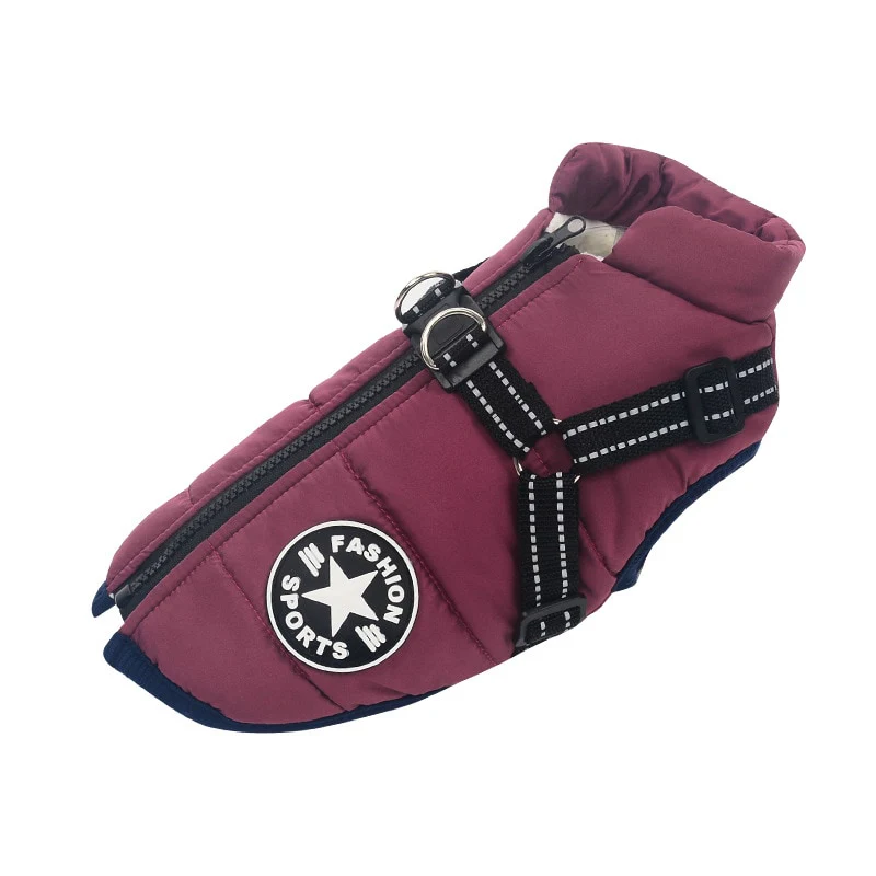 Winter Dog Clothes For Small Dogs Warm Fleece Large Dog Jacket Waterproof Pet Coat With Harness Chihuahua Clothing Puppy Costume - Image 11