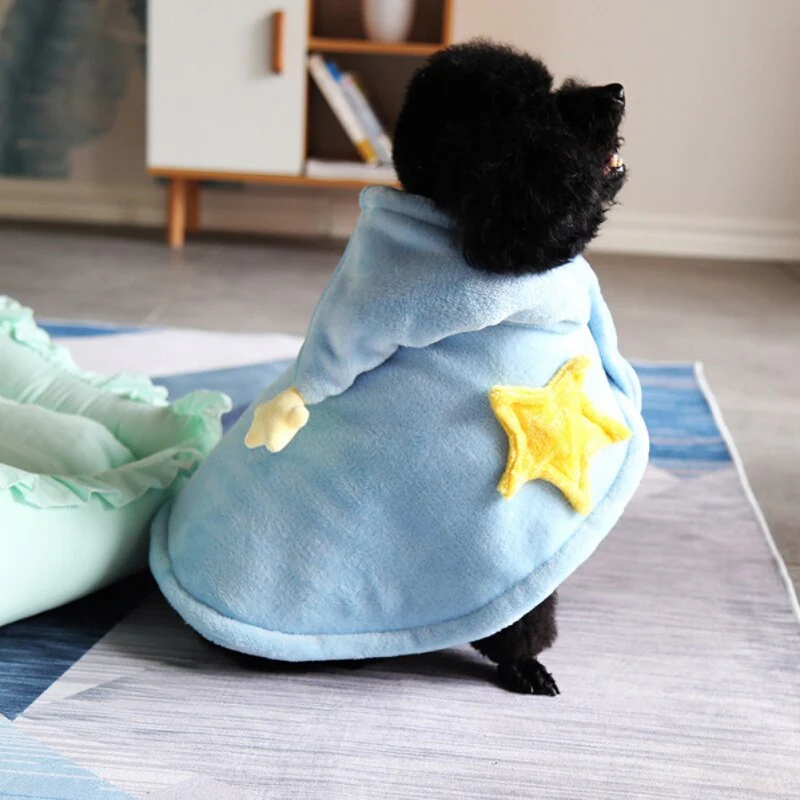 Winter Dog Soft Warm Pet Cat Dog Blanket Yorkshire Night Robe Flannel Thickened Hooded Pet Cloak Dog Pajamas Coat Nightwear - Image 6