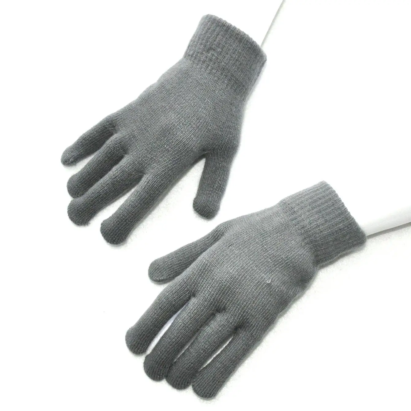 Winter Knitted Plush Gloves Women Men Autumn Thickened Solid Color Full Finger Mittens Hand Warmer Gloves Couple Cycling Gloves - Image 2