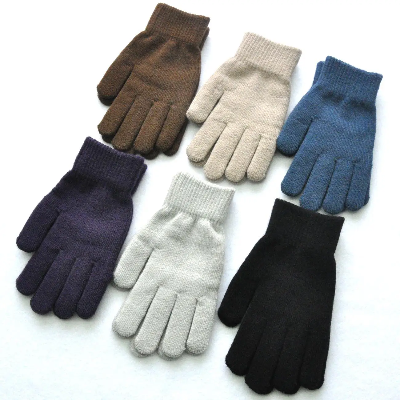 Winter Knitted Plush Gloves Women Men Autumn Thickened Solid Color Full Finger Mittens Hand Warmer Gloves Couple Cycling Gloves - Image 5