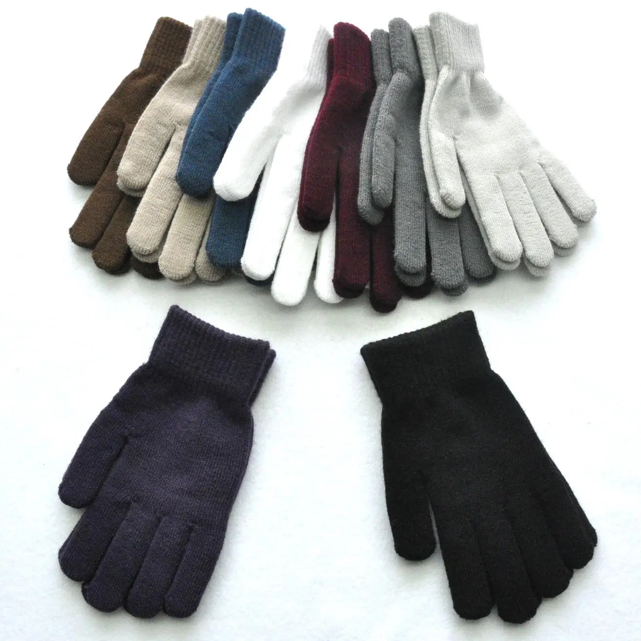 Winter Knitted Plush Gloves Women Men Autumn Thickened Solid Color Full Finger Mittens Hand Warmer Gloves Couple Cycling Gloves - Image 6