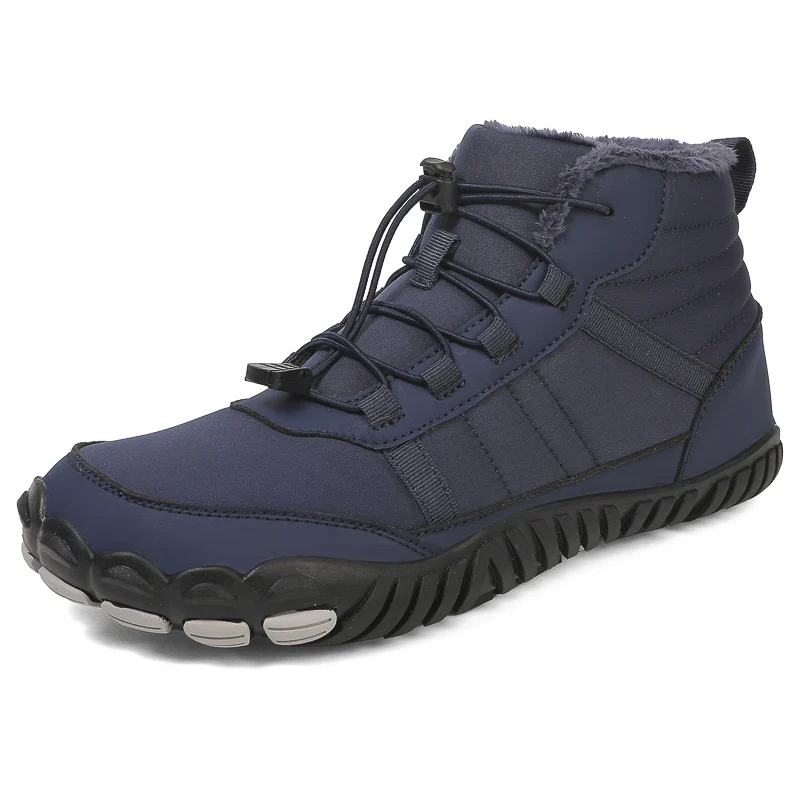 Winter Men Warm Plush Snow Boots Comfortable Barefoot Ankle Boots Outdoor Non Slip Couple Travel Climbing Hiking Shoes - Image 9