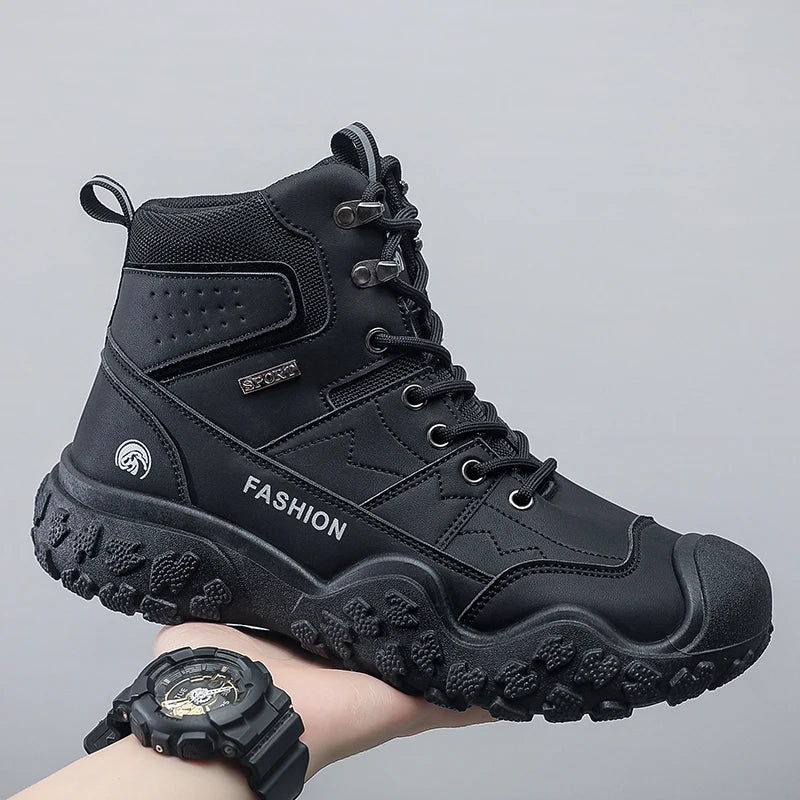 Winter Men's Hiking Shoes Lightweight Anti Slip Mens Boots Outdoor Sneakers Comfortable Climbing Hunting Trekking Camping Shoes - Image 2
