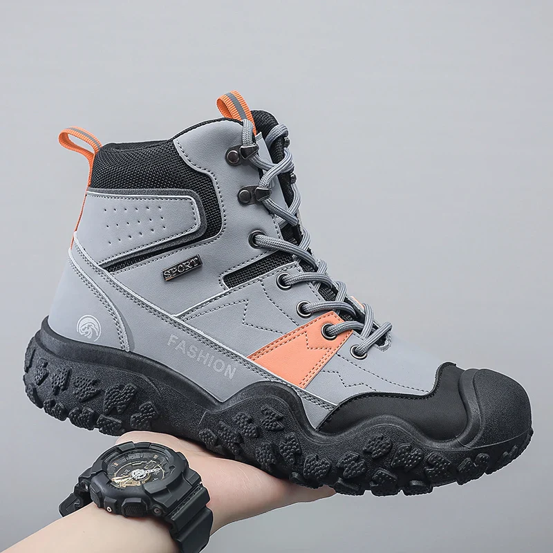 Winter Men's Hiking Shoes Lightweight Anti Slip Mens Boots Outdoor Sneakers Comfortable Climbing Hunting Trekking Camping Shoes - Image 3