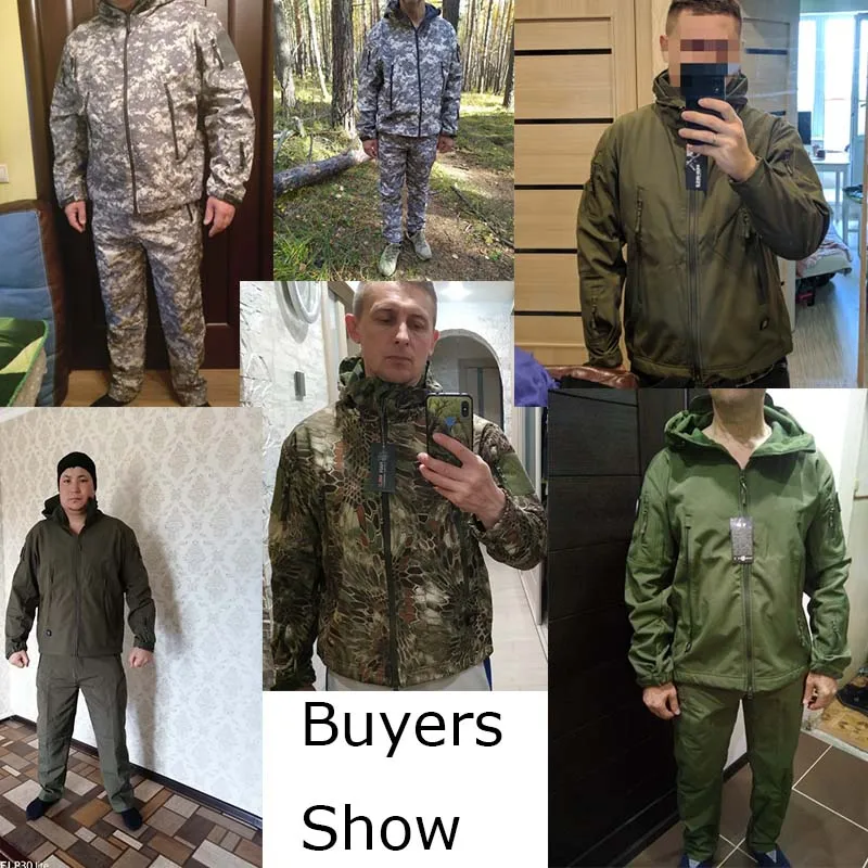 Winter Military Fleece Jacket Men Soft shell Tactical Waterproof US Army Camouflage Coat Airsoft Clothing Multicam Windbreakers - Image 4