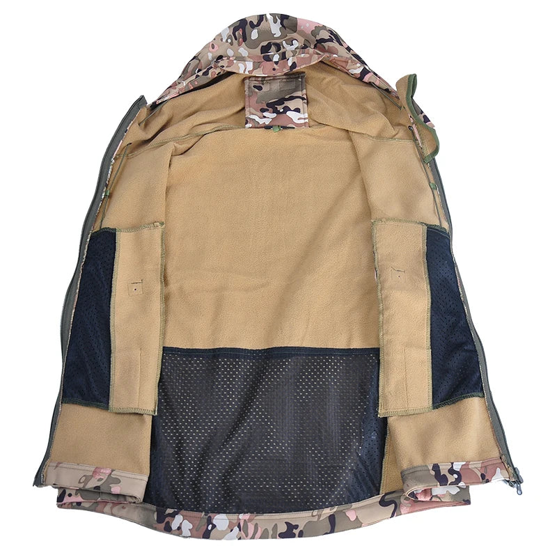 Winter Military Fleece Jacket Men Soft shell Tactical Waterproof US Army Camouflage Coat Airsoft Clothing Multicam Windbreakers - Image 5