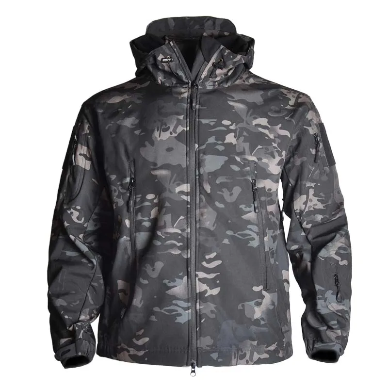 Winter Military Fleece Jacket Men Soft shell Tactical Waterproof US Army Camouflage Coat Airsoft Clothing Multicam Windbreakers - Image 9