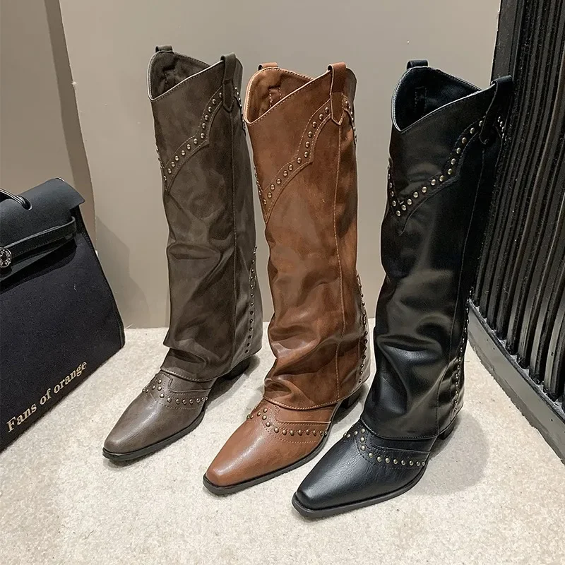 Winter Shoes Woman Thigh High Boots Fashion Back Zippers Long Knight Booties Ladies Thick Sole Girl Shoes - Image 5
