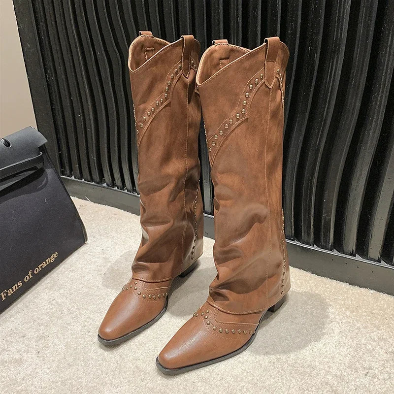 Winter Shoes Woman Thigh High Boots Fashion Back Zippers Long Knight Booties Ladies Thick Sole Girl Shoes - Image 7
