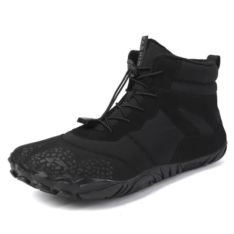 Winter Warm Running Barefoot Shoes Women Men Rubber High Ankle Boots Waterproof Non-Slip Breathable for Trekking Climbing - Image 7