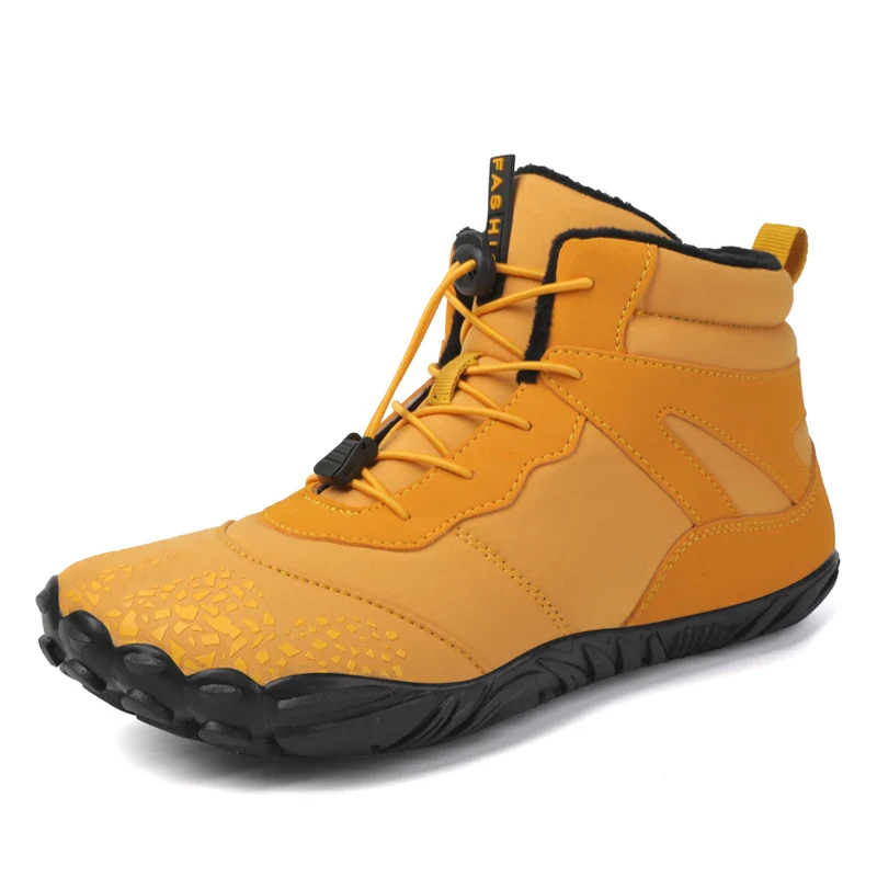 Winter Warm Running Barefoot Shoes Women Men Rubber High Ankle Boots Waterproof Non-Slip Breathable for Trekking Climbing - Image 8