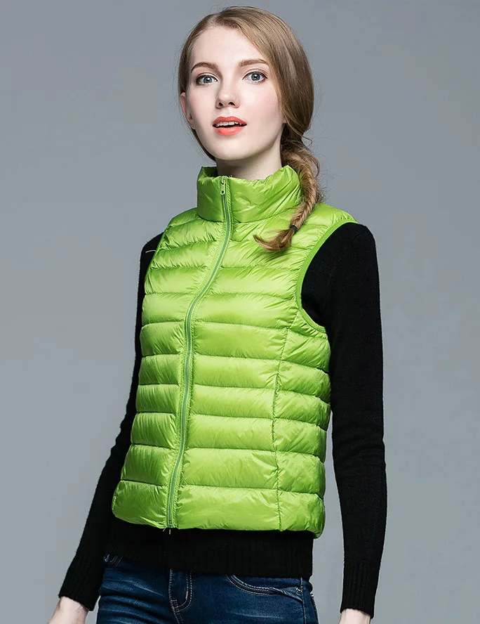 Winter Women 90% White Duck Down Vest Ultra Light Vest Jacket Autumn Winter Sleeveless Coat Waistcoat - Image 10