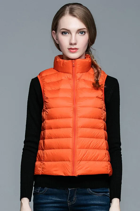 Winter Women 90% White Duck Down Vest Ultra Light Vest Jacket Autumn Winter Sleeveless Coat Waistcoat - Image 12