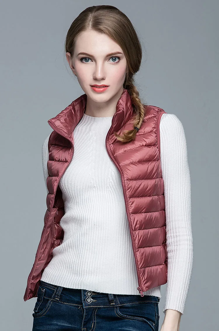Winter Women 90% White Duck Down Vest Ultra Light Vest Jacket Autumn Winter Sleeveless Coat Waistcoat - Image 13