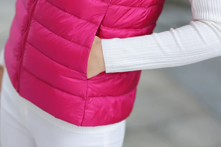 Winter Women 90% White Duck Down Vest Ultra Light Vest Jacket Autumn Winter Sleeveless Coat Waistcoat - Image 6