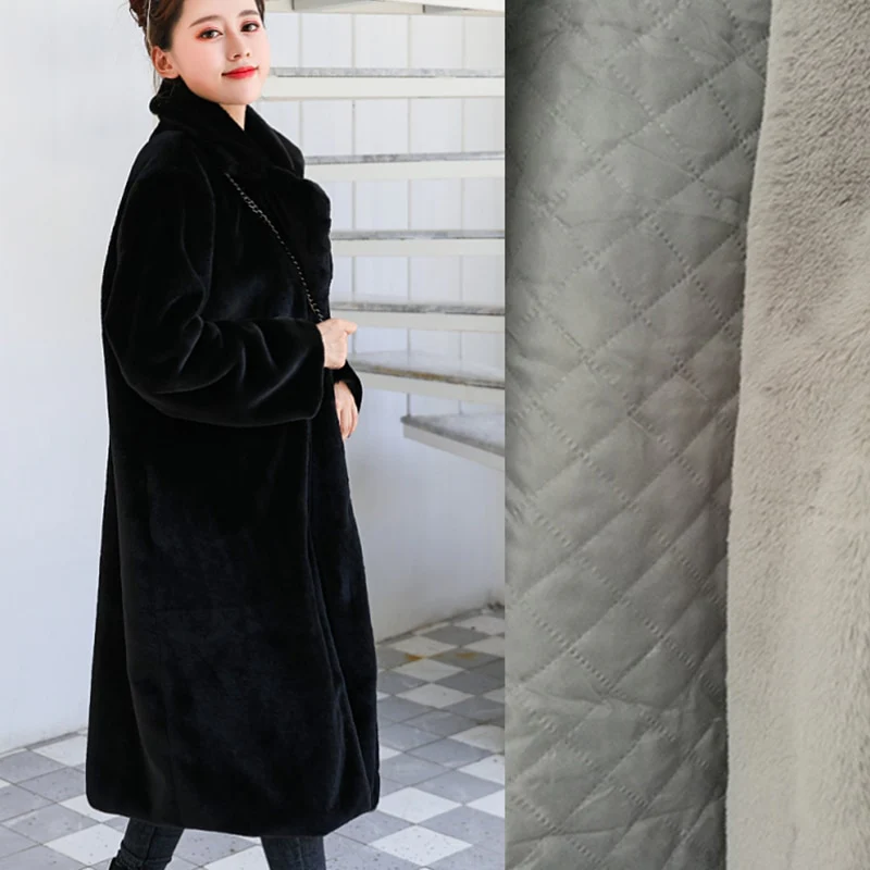 Winter Women High Quality Faux Rabbit Fur Coat Luxury Long Fur Coat Loose Lapel OverCoat Thick Warm Plus Size Female Plush Coats - Image 2