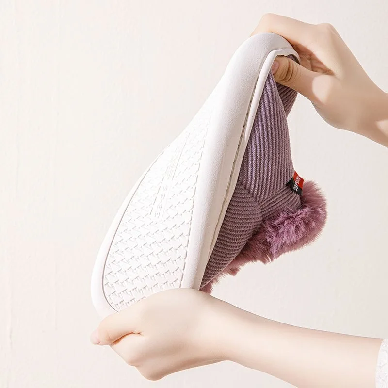Winter Women Shoes Casual House Shoes for Men 2025 Outdoor Warm Cotton Shoes for Women Indoor Plush Padded Slippers Female - Image 3