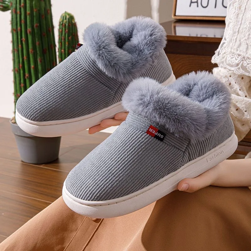 Winter Women Shoes Casual House Shoes for Men 2025 Outdoor Warm Cotton Shoes for Women Indoor Plush Padded Slippers Female - Image 7