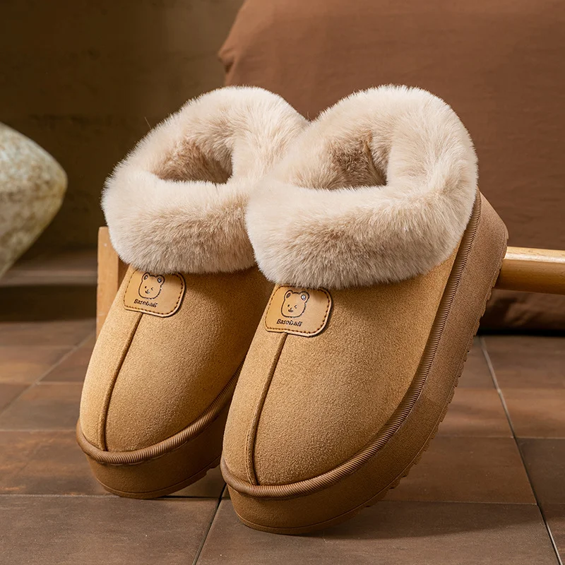 Winter Women Short Plush Warm Snow Boots Casual Shoes New Suede Fur Chelsea Ankle Boots Flats Platform Ladies Shoes Botas - Image 10