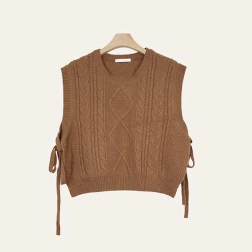 Winter Women Sweater Vest Pullover Female Knitting Overszie Sweaters Sleeveless Tank Girls Loose Elegant Knitted Thick New - Image 7