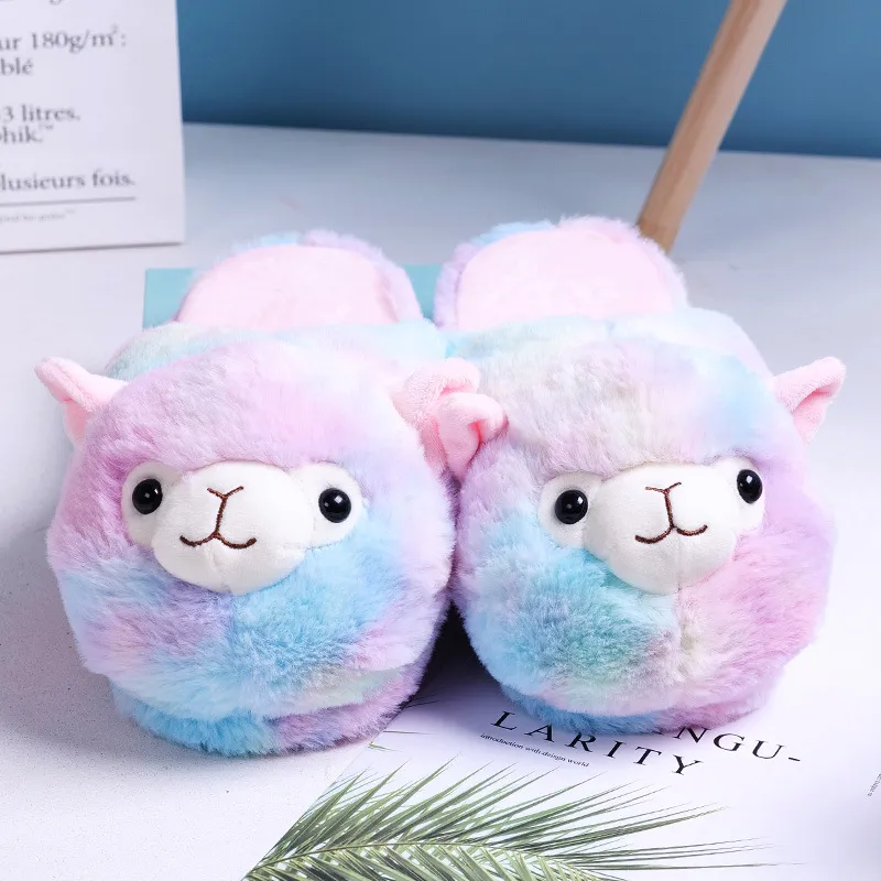 Winter Women Warm Indoor Slippers Ladies Fashion Cute Pink Pig Shoes Women's Soft Short Furry Plush Home Floor Slipper SH467 - Image 9