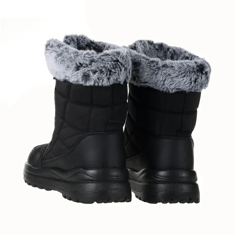 Winter Women's Boots Non-slip Plush Warm Snow Boots for Women Lace Up Platform Ankle Boots Comfortable Flat Shoes Cotton Shoes - Image 4