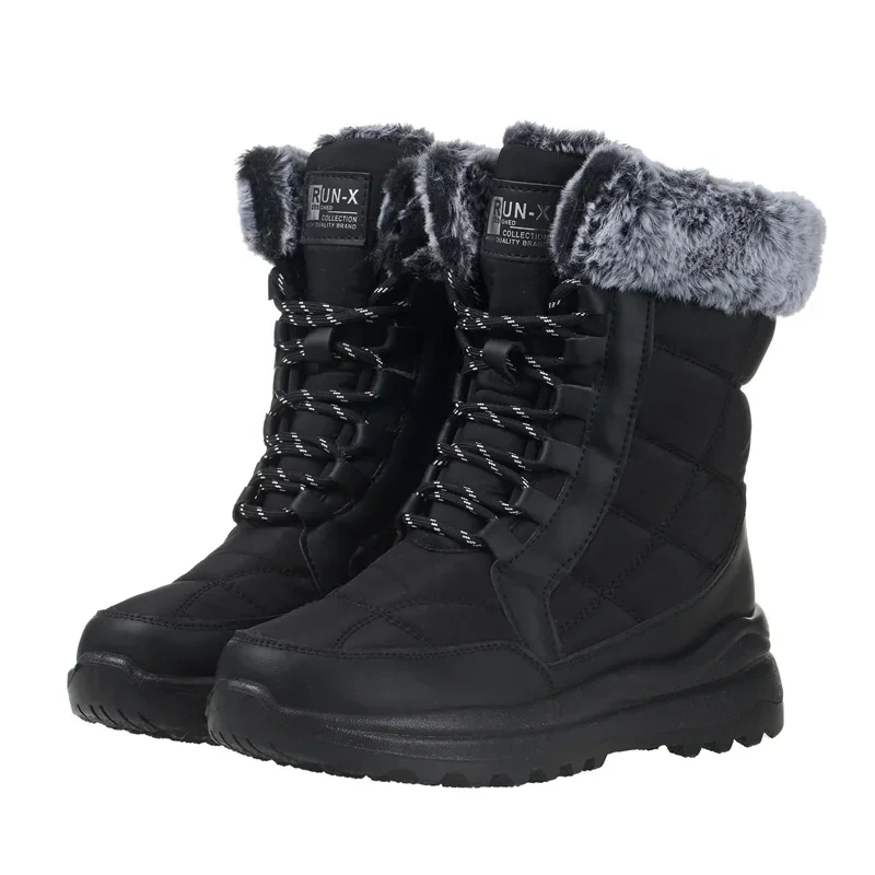 Winter Women's Boots Non-slip Plush Warm Snow Boots for Women Lace Up Platform Ankle Boots Comfortable Flat Shoes Cotton Shoes - Image 9