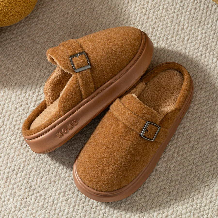 Winter Women's Indoor Slippers Warm Soft Soled Comfortable Outdoor Non Slip Suitable for Couples FashionBedroom Home Shoes - Image 2