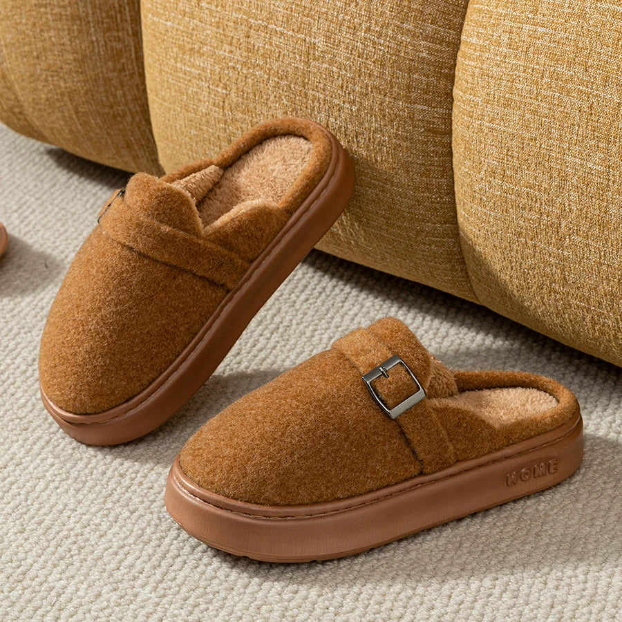 Winter Women's Indoor Slippers Warm Soft Soled Comfortable Outdoor Non Slip Suitable for Couples FashionBedroom Home Shoes - Image 4