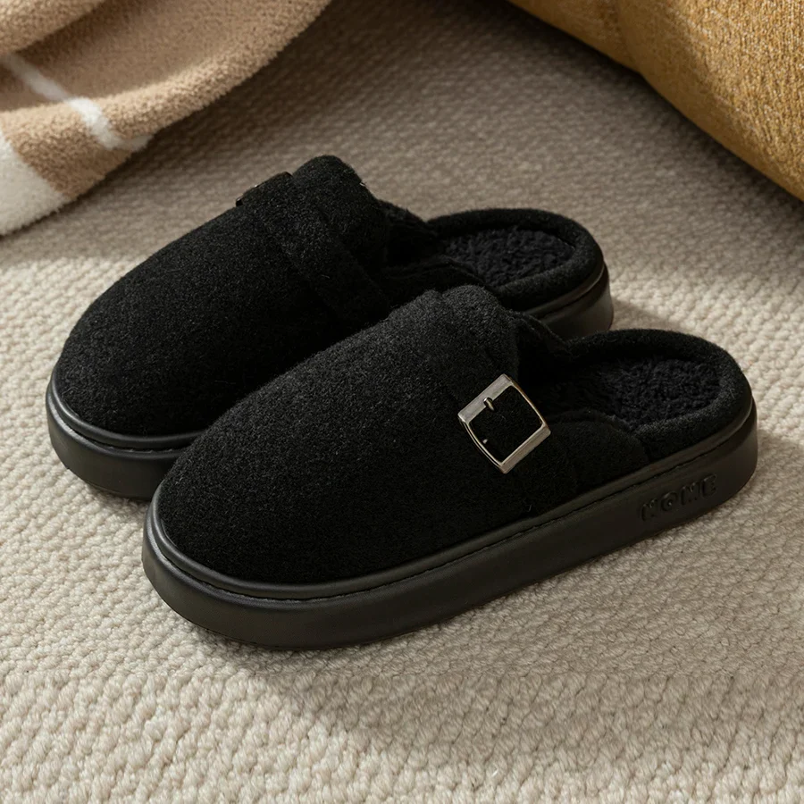 Winter Women's Indoor Slippers Warm Soft Soled Comfortable Outdoor Non Slip Suitable for Couples FashionBedroom Home Shoes - Image 6