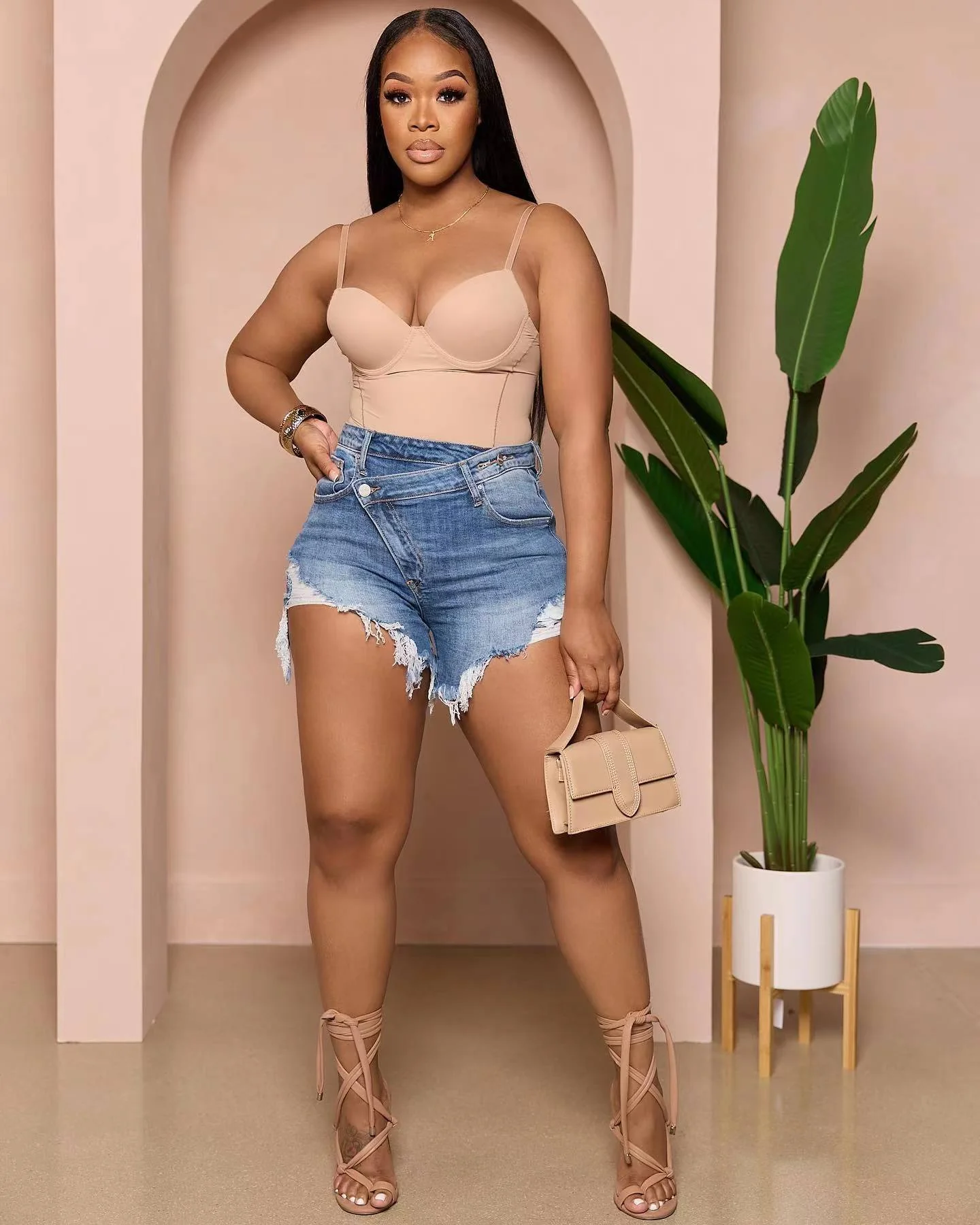 Stretch Skinny Ladies Jeans Shorts Ripped 2023 Summer Mujer Tassel Denim Jean Shorts Casual Women's Shorts For Women Jeans - Image 4